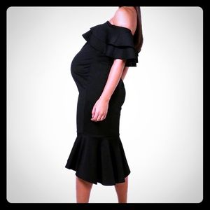 Maternity off the shoulder dress